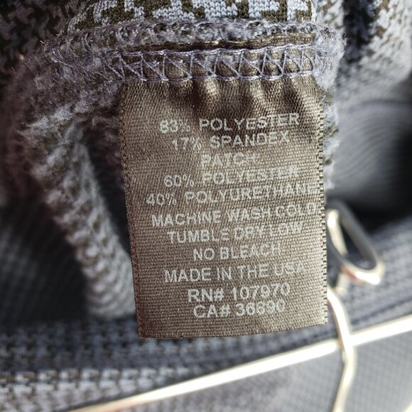 Kerrits Houndstooth Plaid Riding Pants M Women's Leggings Pull on Gray Black - Picture 8 of 8